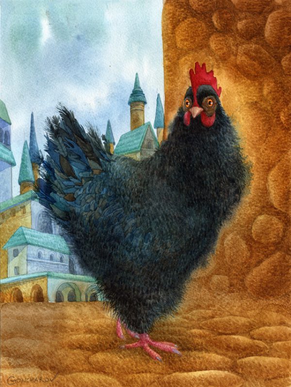 Рисунок к сказке Черная курица, или Подземные жители. 