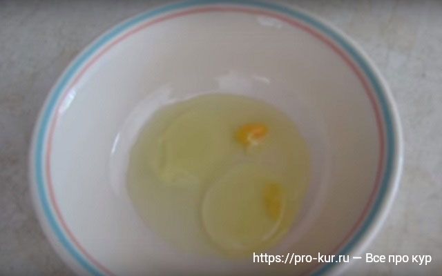 Маленькое яйцо без желтка у курицы