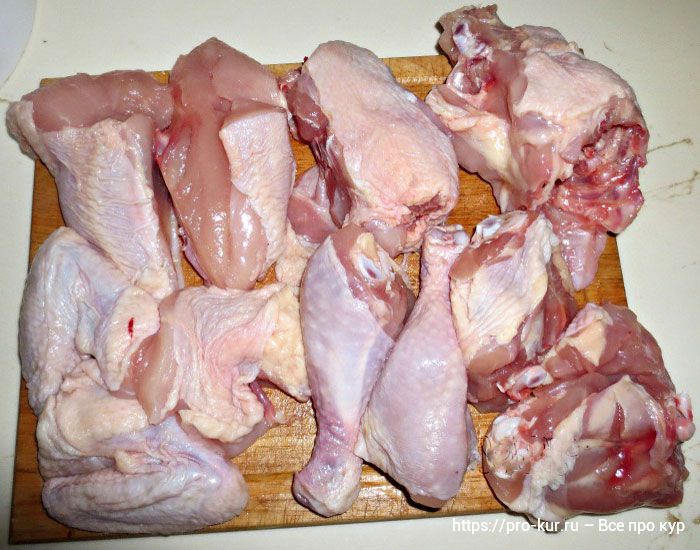 Как разрезать целую курицу на 11-15 кусков на шашлык, суп, для жарки и запекания. 
