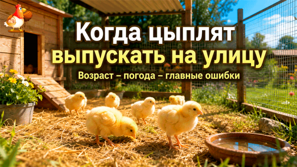 Когда цыплят выпускать на улицу – возраст, погода и ошибки Когда цыплят выпускать на улицу – возраст, погода и ошибки