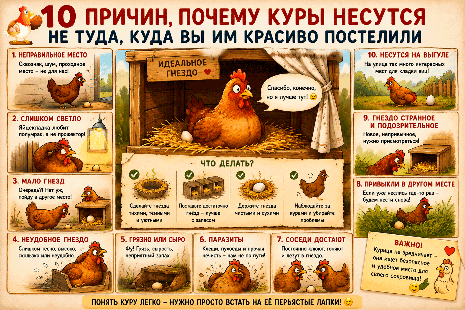 Все про кур несушек
