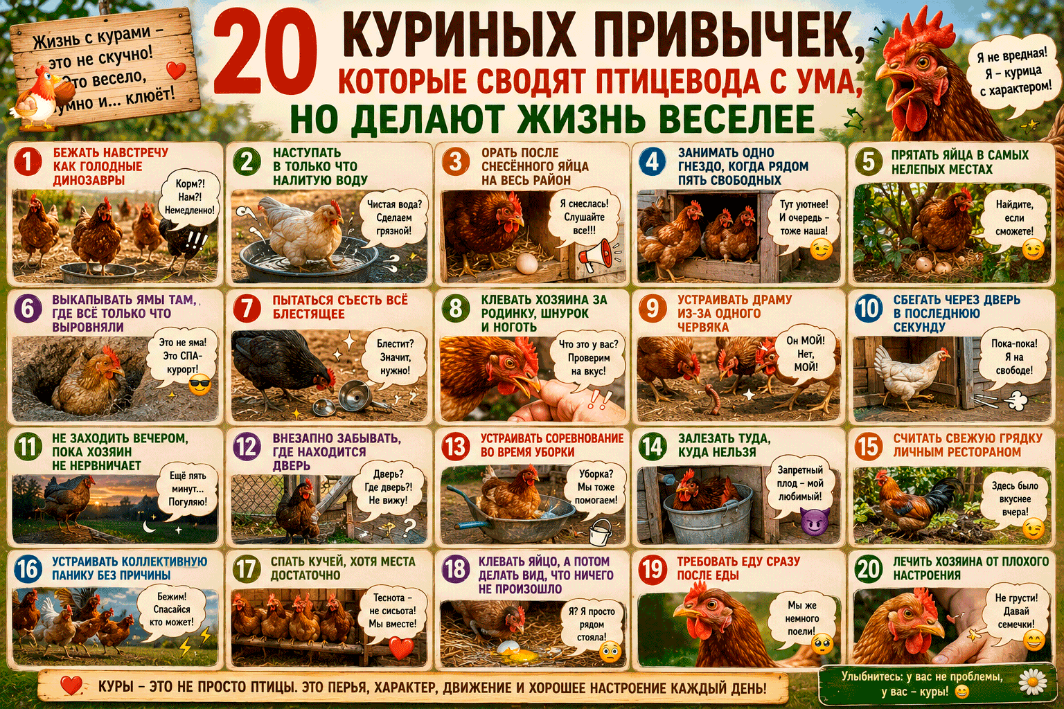 Все про кур несушек