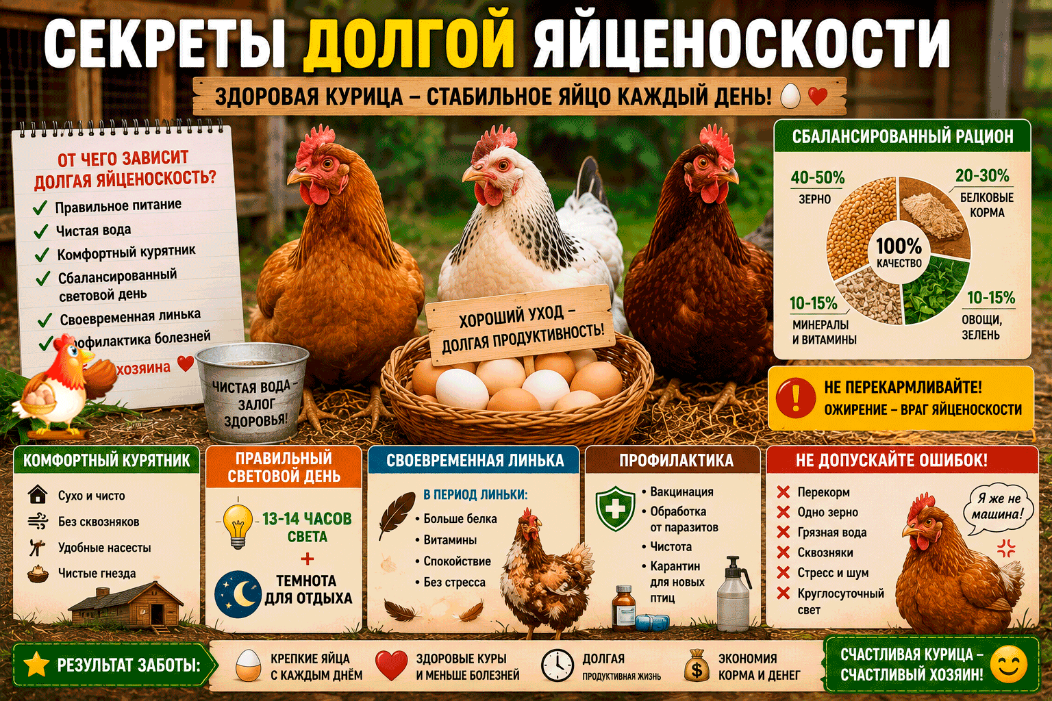 Все про кур несушек